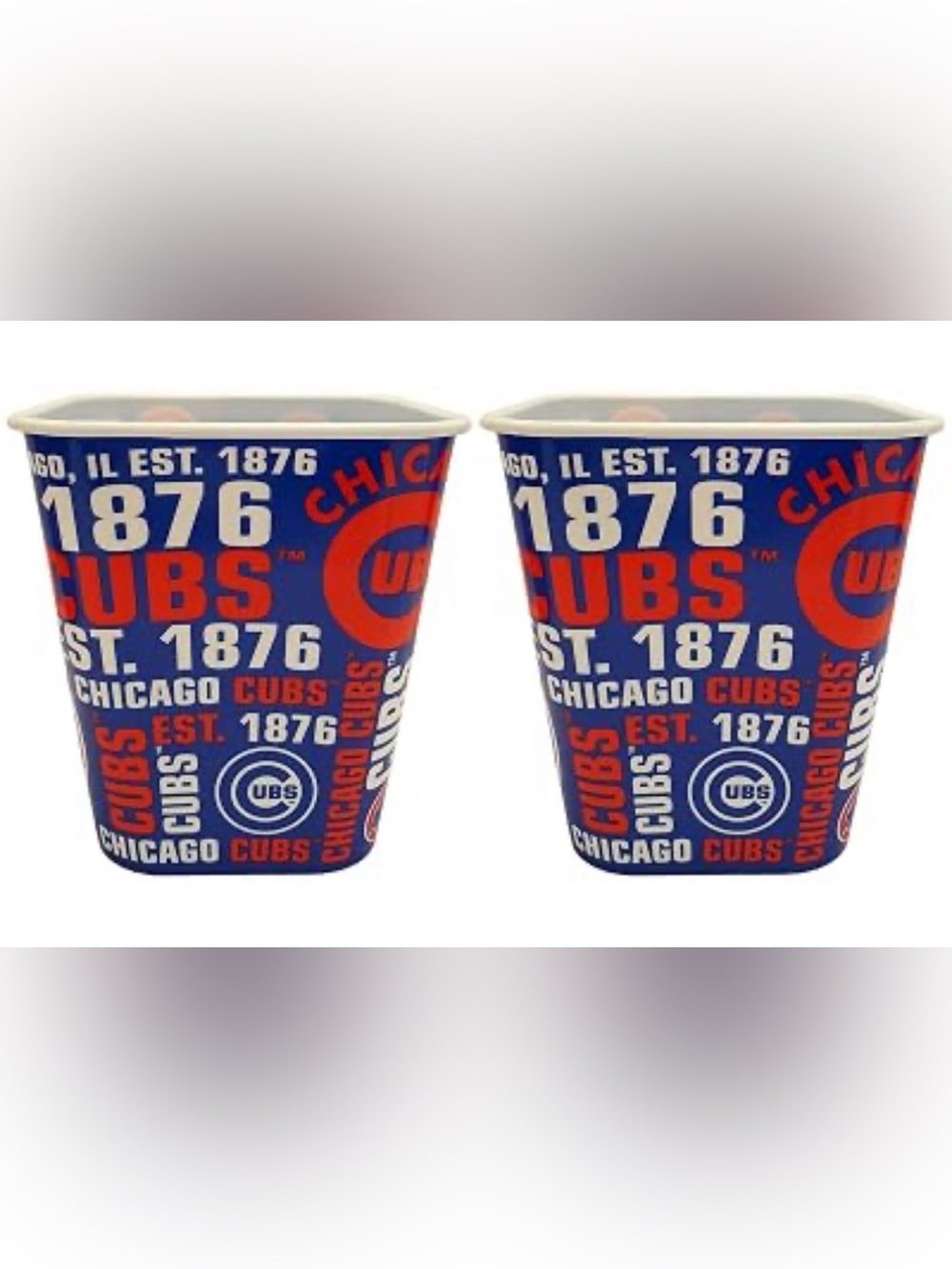 Chicago Cubs Snack Buckets - 7"x6.5"  Set of 2